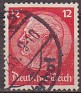 Germany 1933 Von Hindenburg 12 Pfennig Red Scott 422